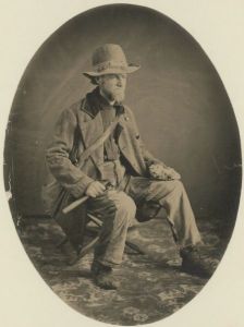 "Studio portrait of geologist Charles Whittlesey dressed for a field trip." Circa 1858. ~ Wisconsin Historical Society
